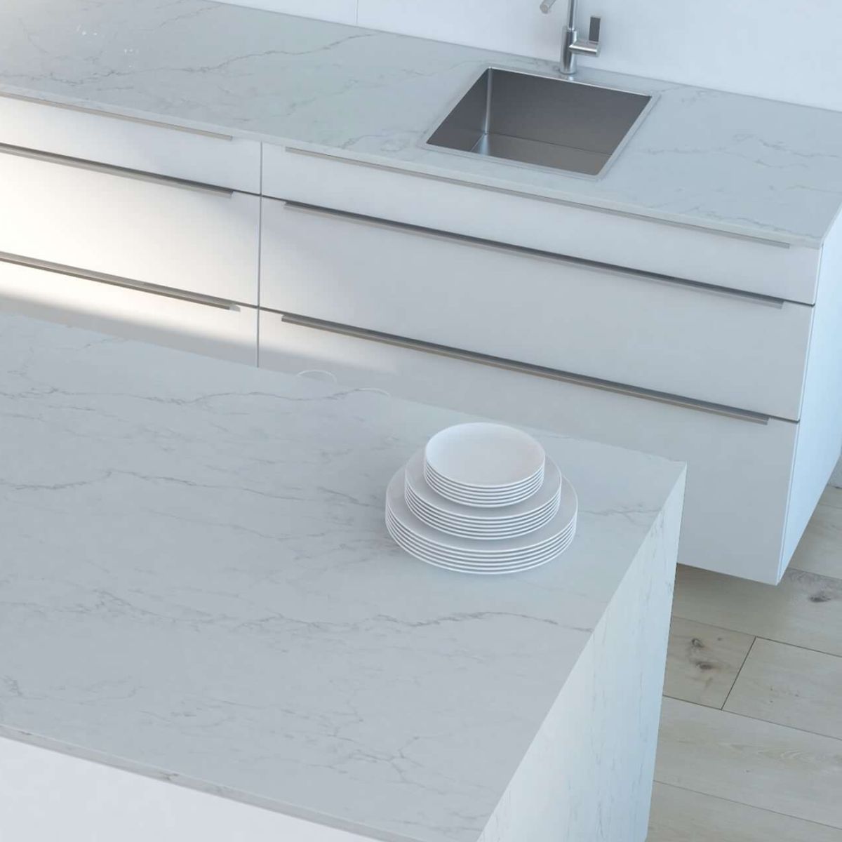 Aurora Sky - Zero Silica Stone Benchtop