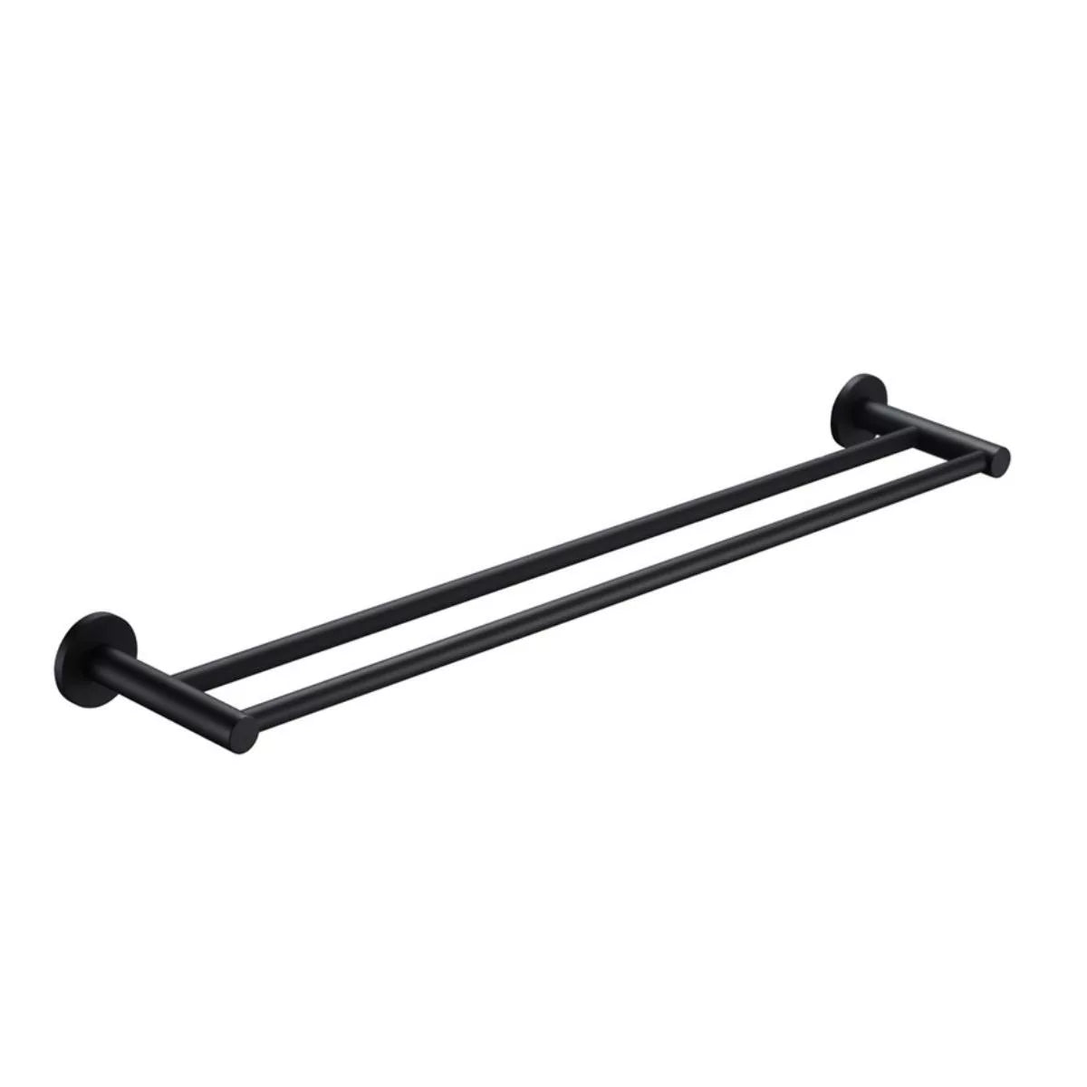 Mica - 800mm Matte Black Double Towel Rail
