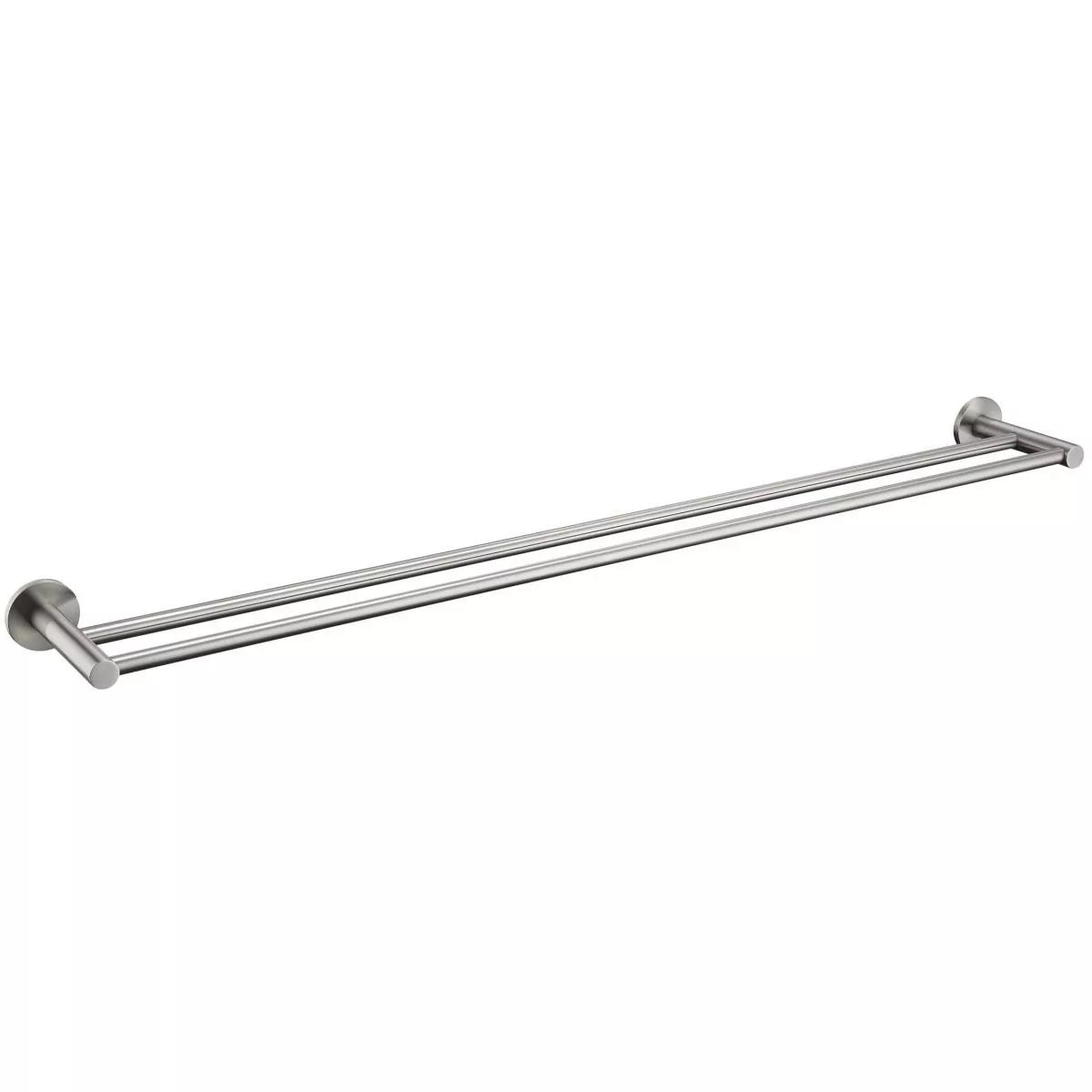 Mica - 800mm Brushed Nickel Double Towel Rail