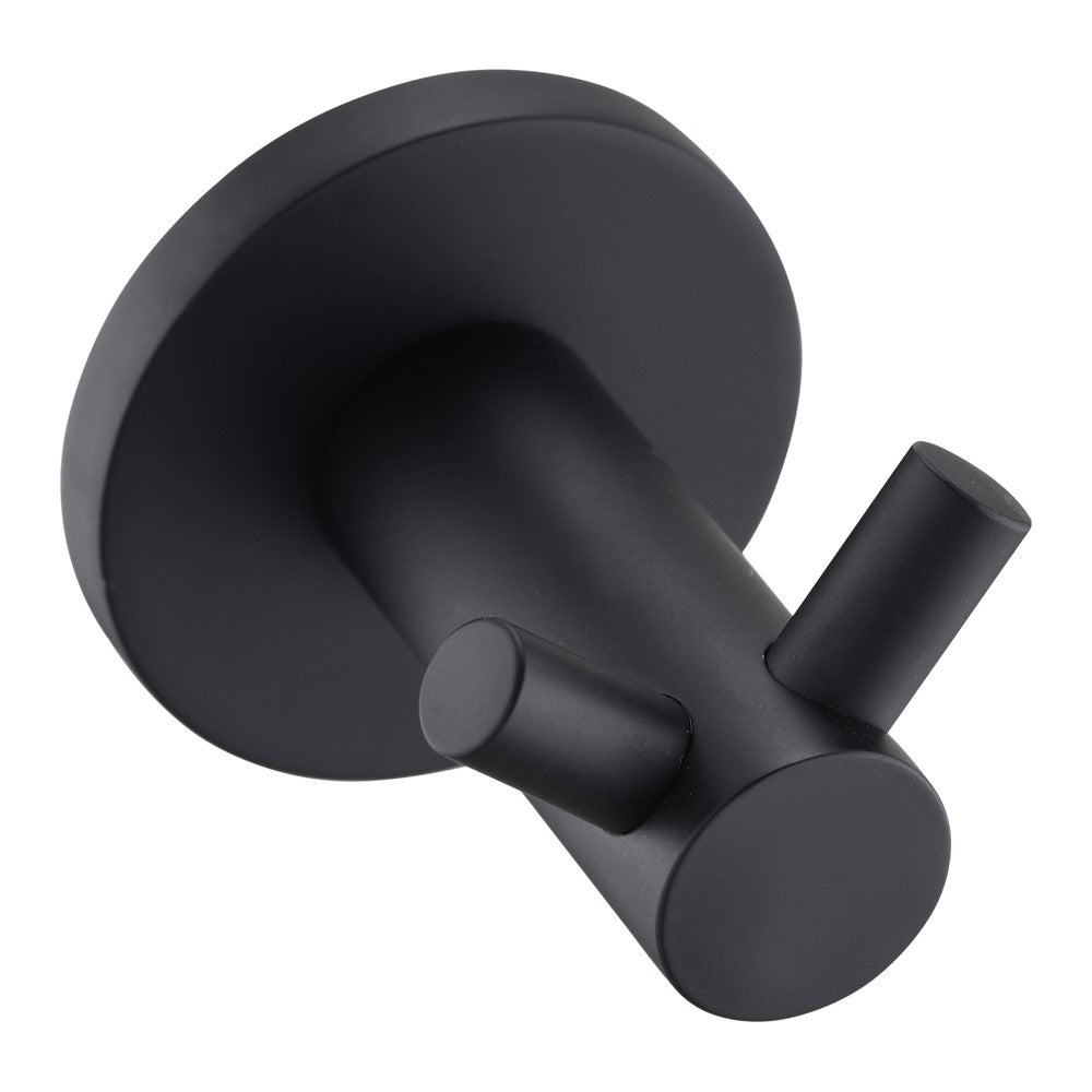 Mica - Matte Black Double Robe Hook