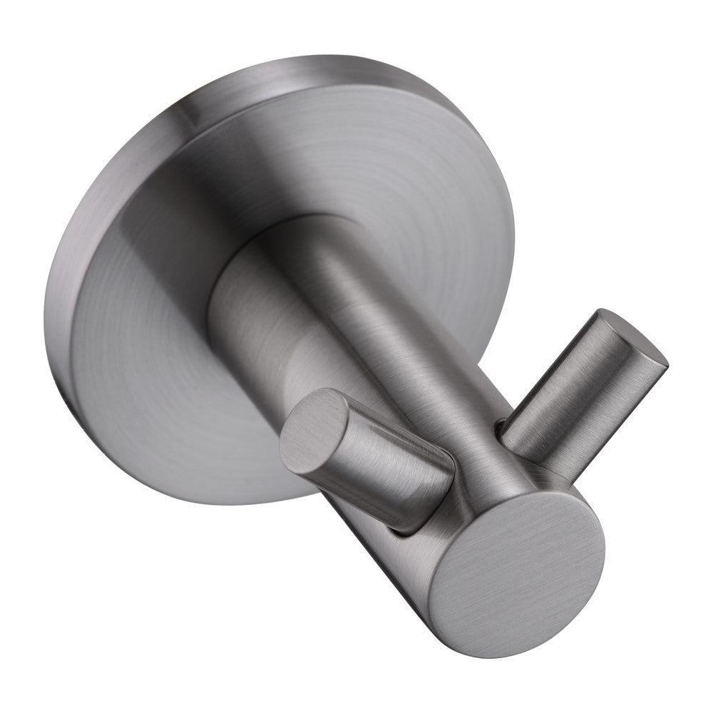 Mica - Brushed Nickel Double Robe Hook