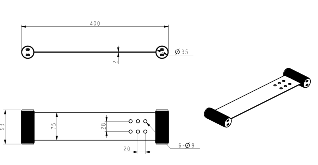Mica Fluted Stainless Shower Shelf 400mm