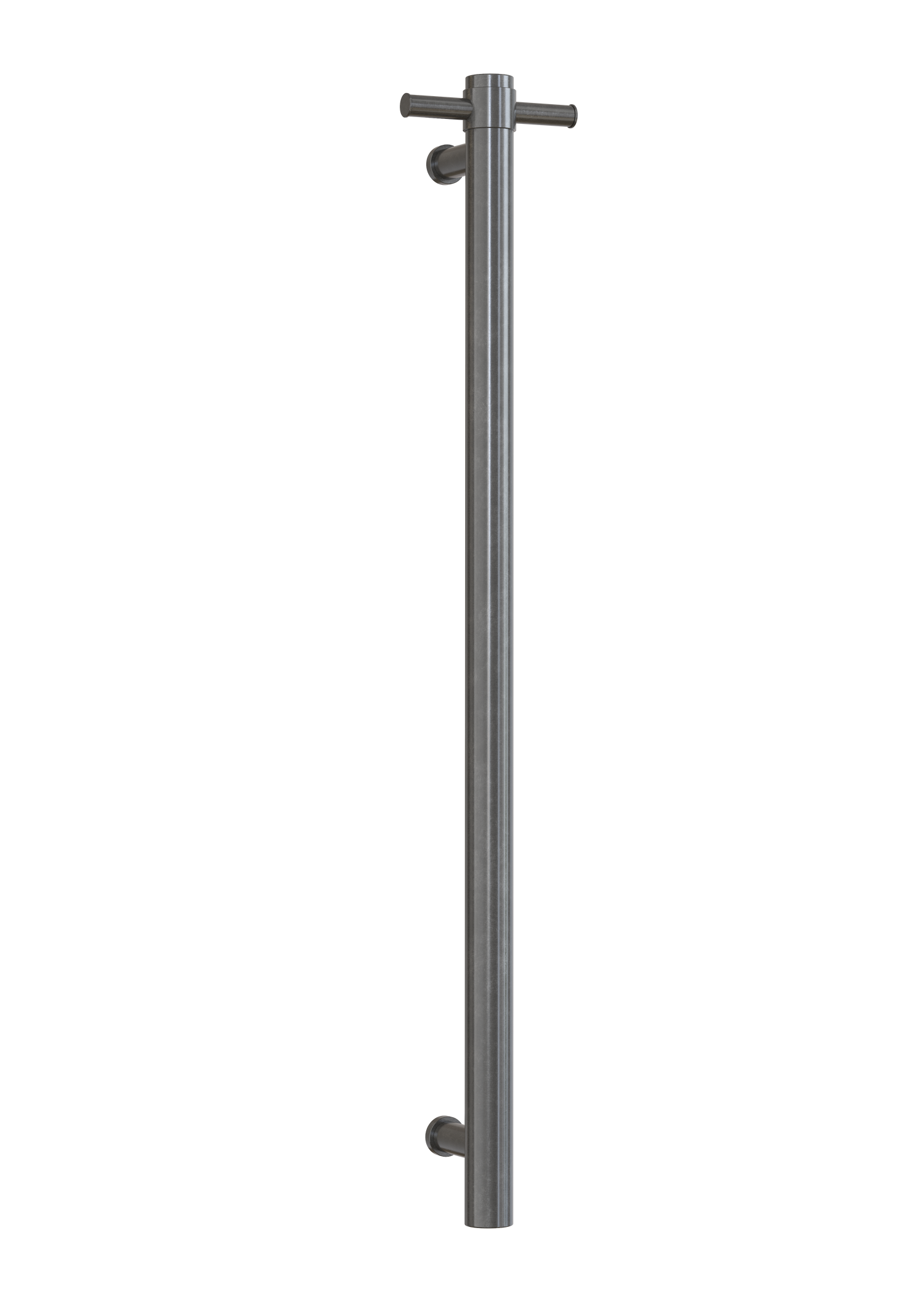 Thermorail - Straight/Round 12Volt Vertical Bar 900x142x100mm 22Watts With Optional Hook - Brushed Gun Metal