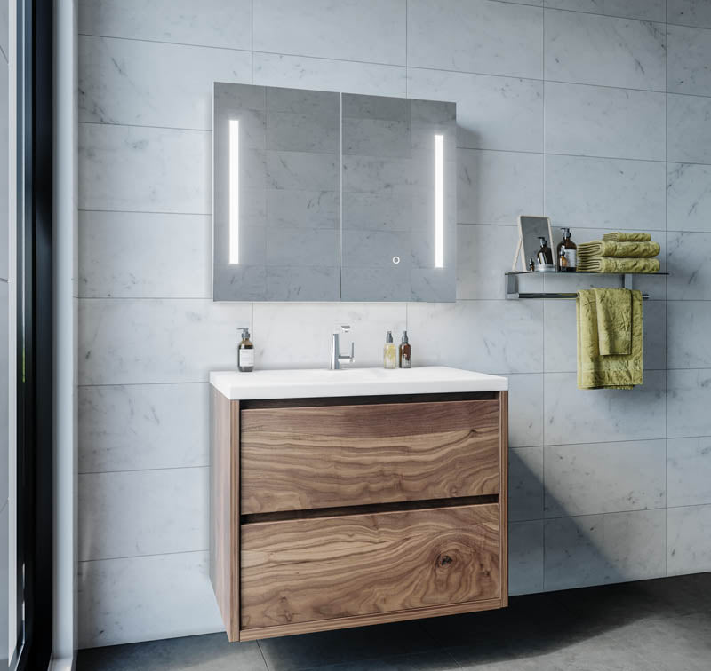 Amber - 750mm LED Shaving Cabinet with Touch Sensor & Demister