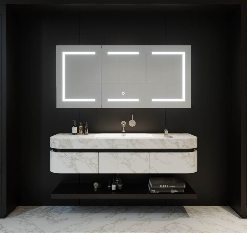 Vera - 1500mm LED Shaving Cabinet with Touch Sensor & Demister