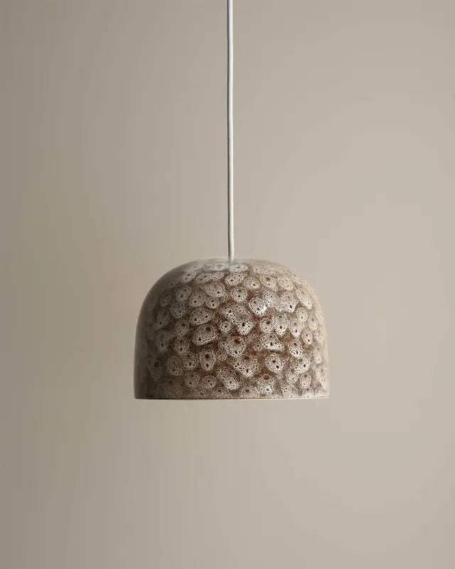Small Bell Pendant - White Ochre
