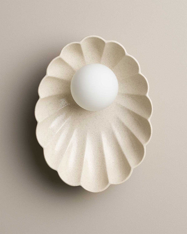Oyster Wall Sconce - Poppyseed