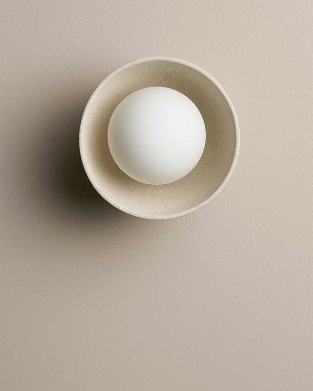 Bowl Wall Sconce - Stone