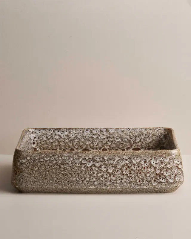 Kiln 515 - Rectangular Hand Basin/White Ochre
