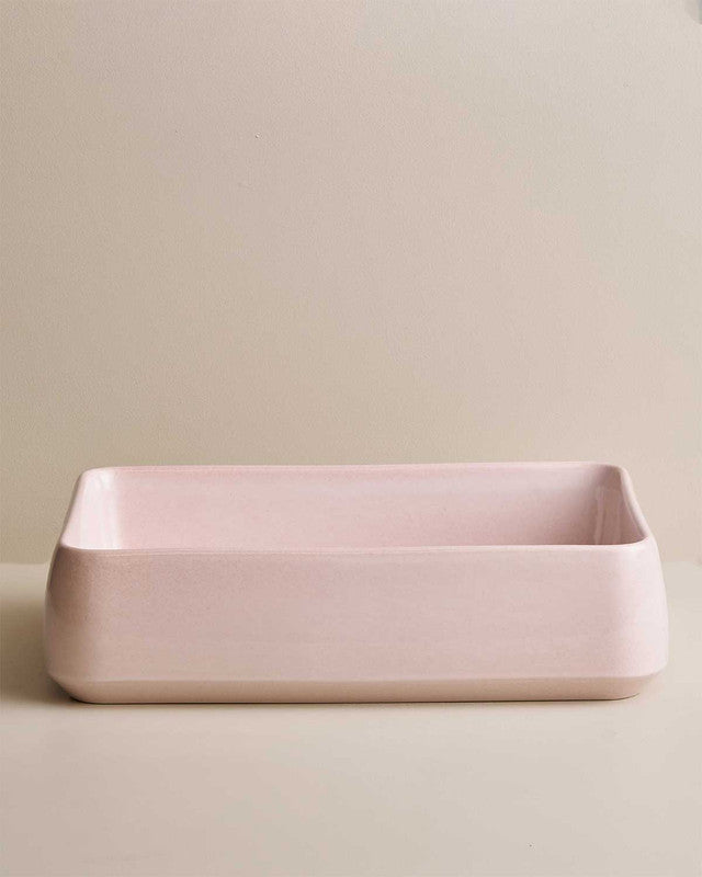 Kiln 515 - Rectangular Hand Basin/Rose Quartz
