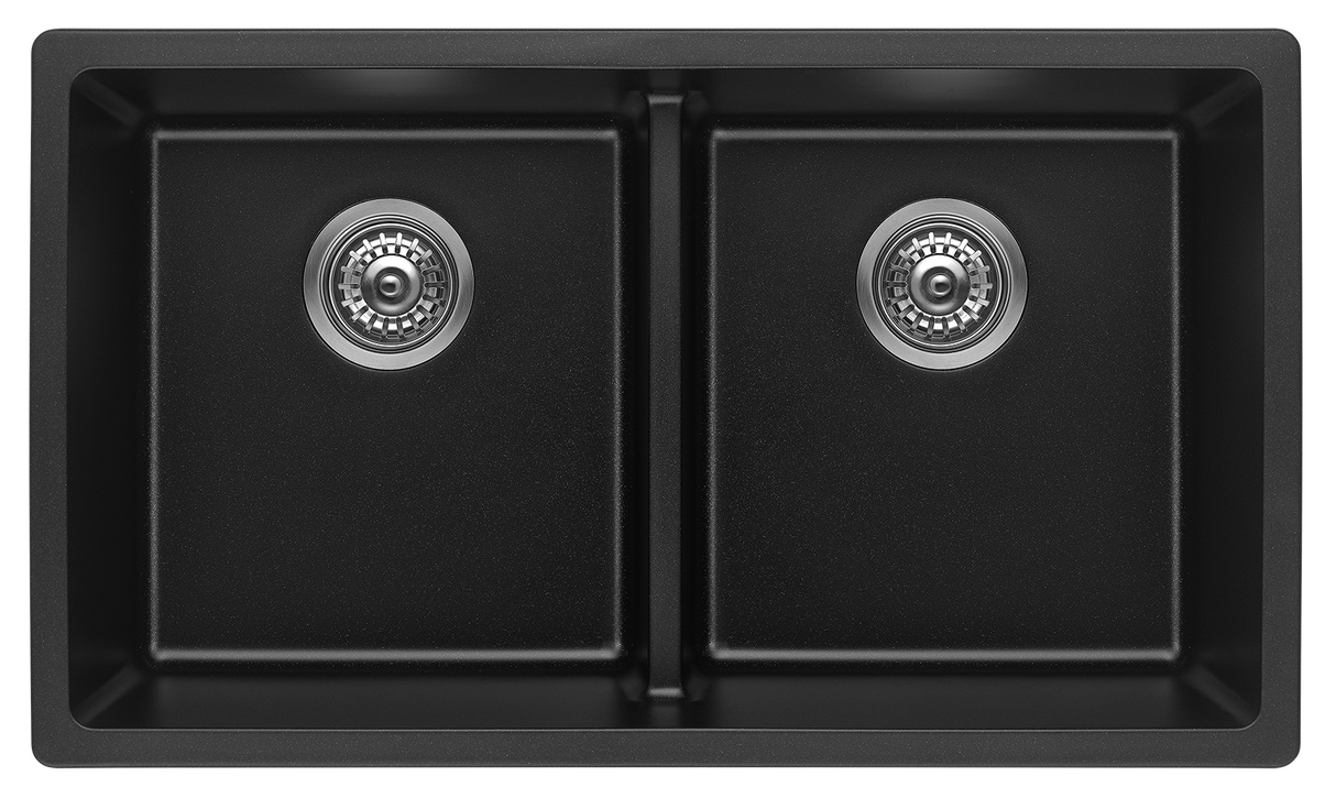 Fomos Sink 790 x 460mm - Double Bowl Black