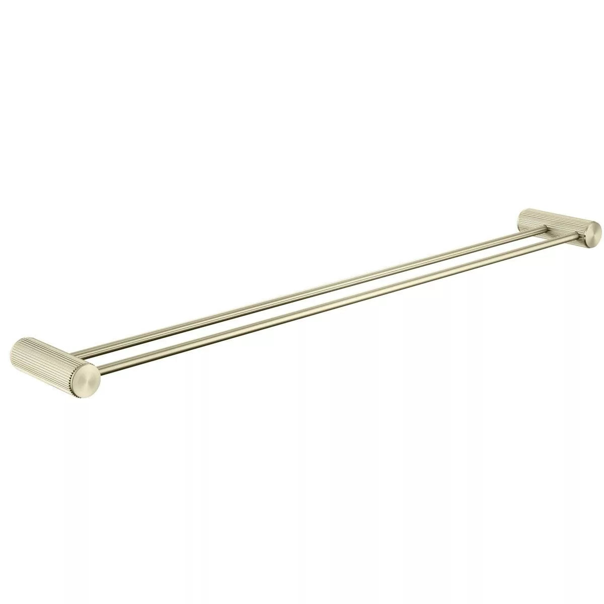 Mica - 800mm French Gold Fluted Double Towel Rail