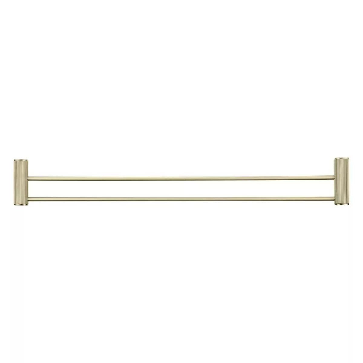 Mica - 800mm French Gold Fluted Double Towel Rail