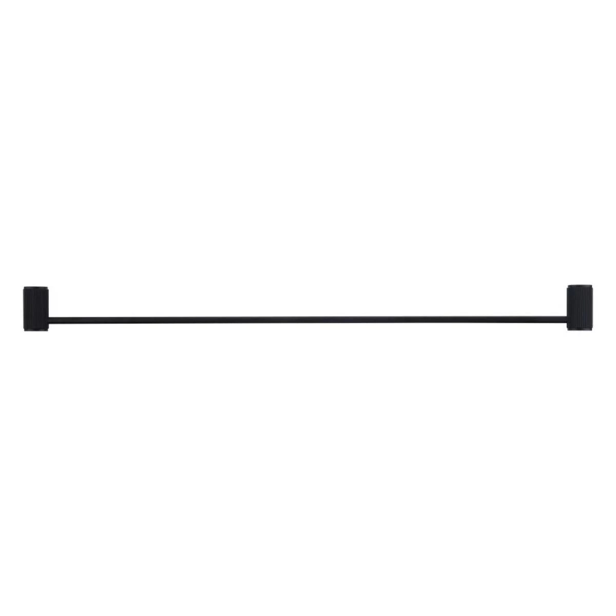 Mica - 800mm Matte Black Fluted Single Towel Rail