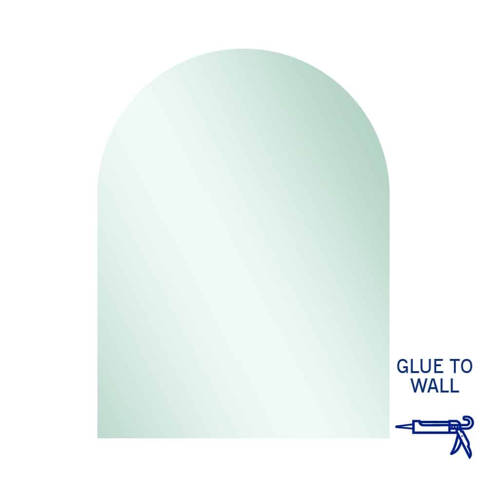 Ablaze - Aspen Polished Edge Arch Mirror 750x1000mm Glue-to-Wall