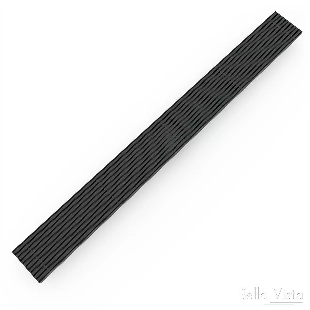 Shower Grate - 1100mm Linear Pattern Matte Black