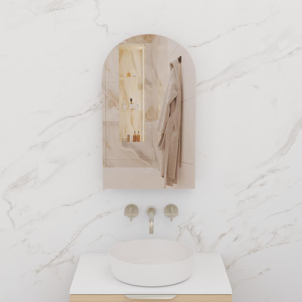 Arka - 500mm Nordic Oak Shaving Cabinet