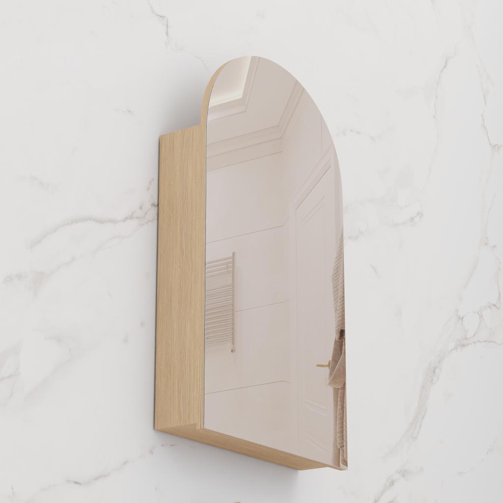 Arka - 500mm Nordic Oak Shaving Cabinet