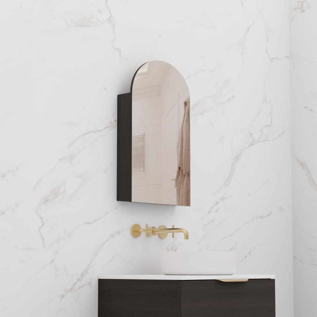 Arka - 500mm Smoked Onyx Shaving Cabinet