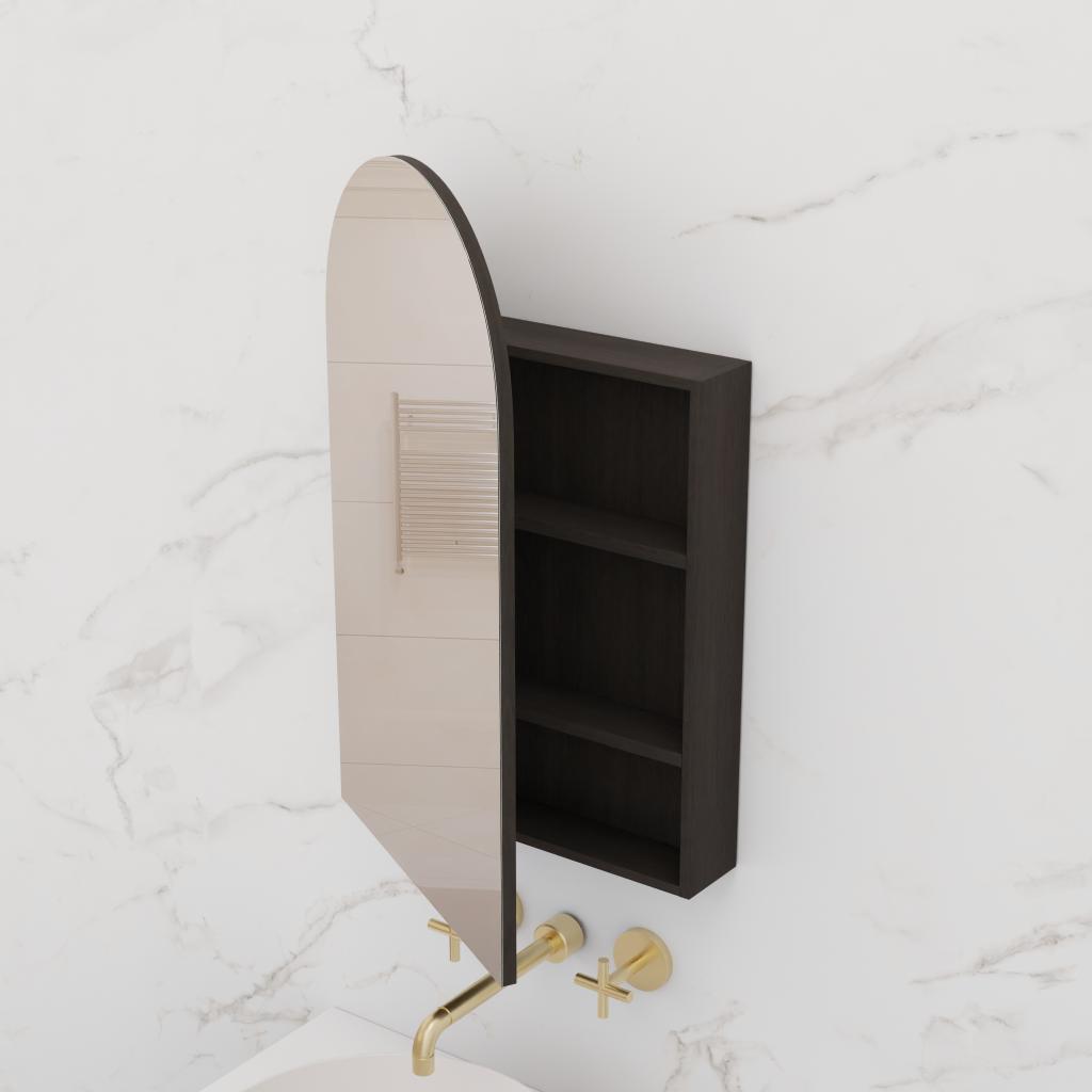 Arka - 500mm Smoked Onyx Shaving Cabinet