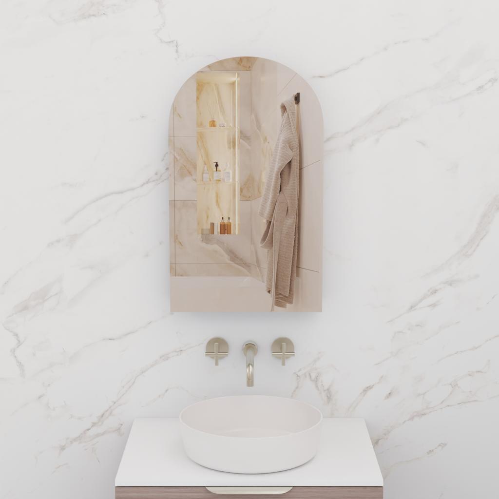 Arka - 500mm Urban Oak Shaving Cabinet