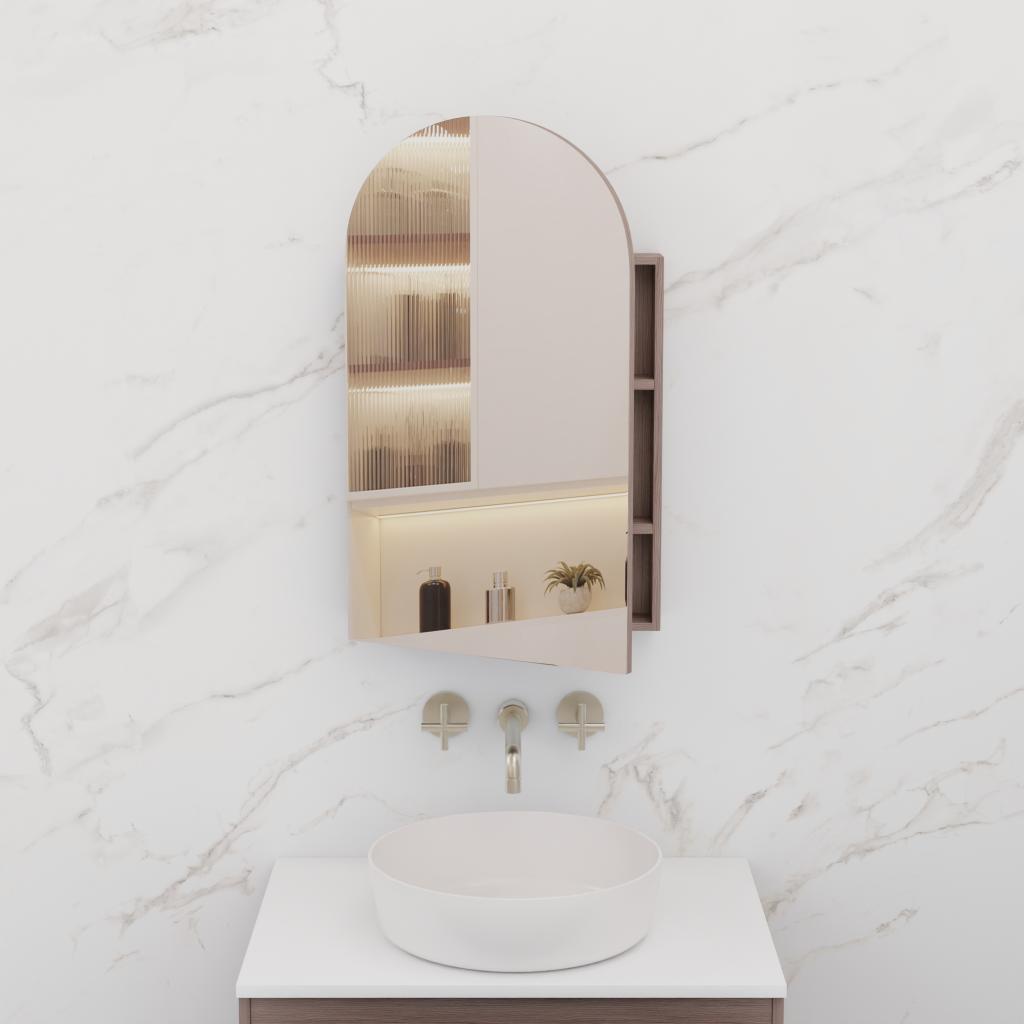 Arka - 500mm Urban Oak Shaving Cabinet