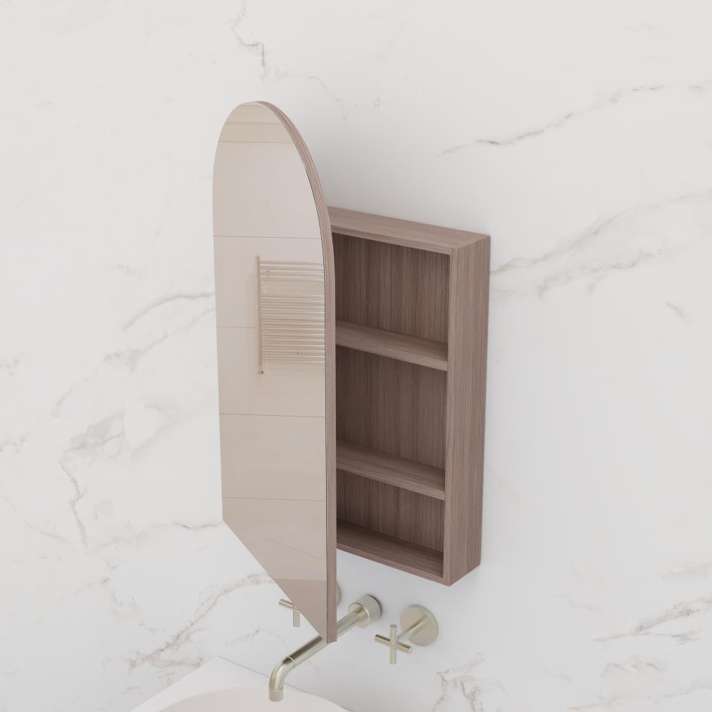 Arka - 500mm Urban Oak Shaving Cabinet