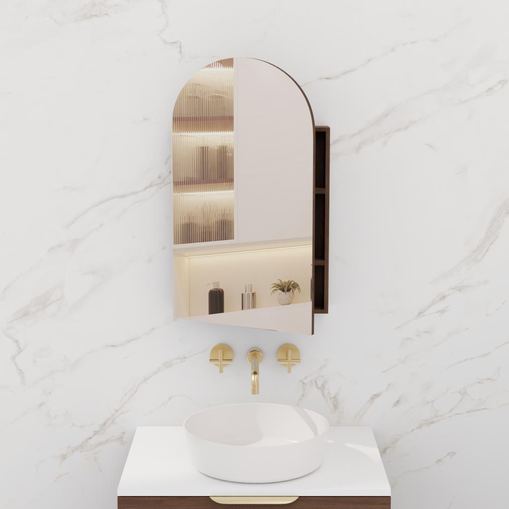 Arka - 600mm Chestnut Shaving Cabinet