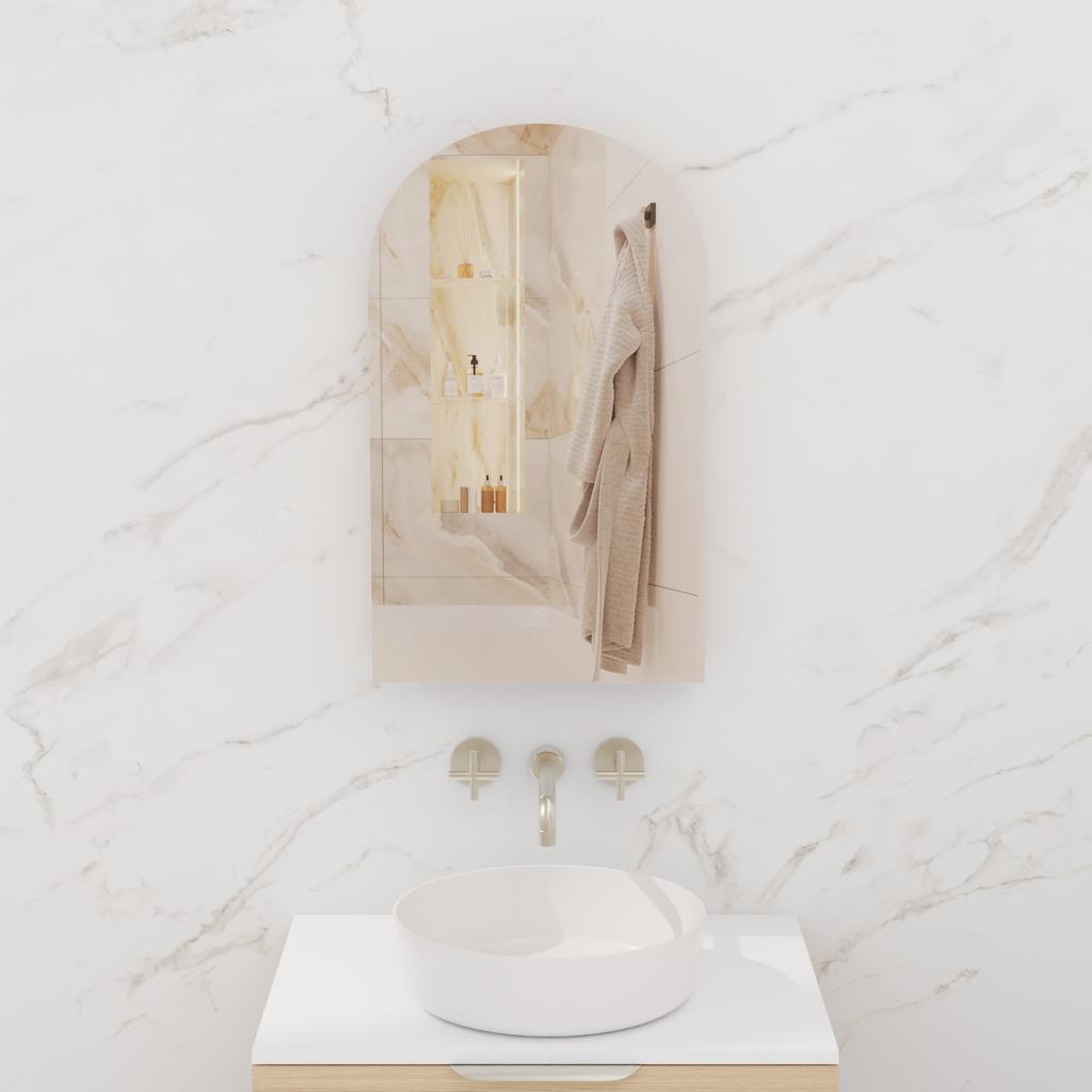 Arka - 600mm Nordic Oak Shaving Cabinet