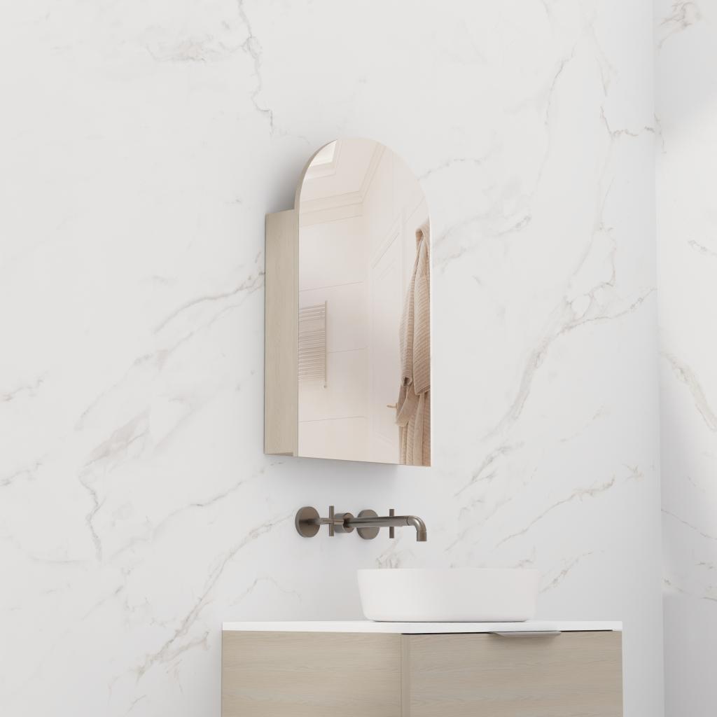 Arka - 600mm Smoked Ash Shaving Cabinet