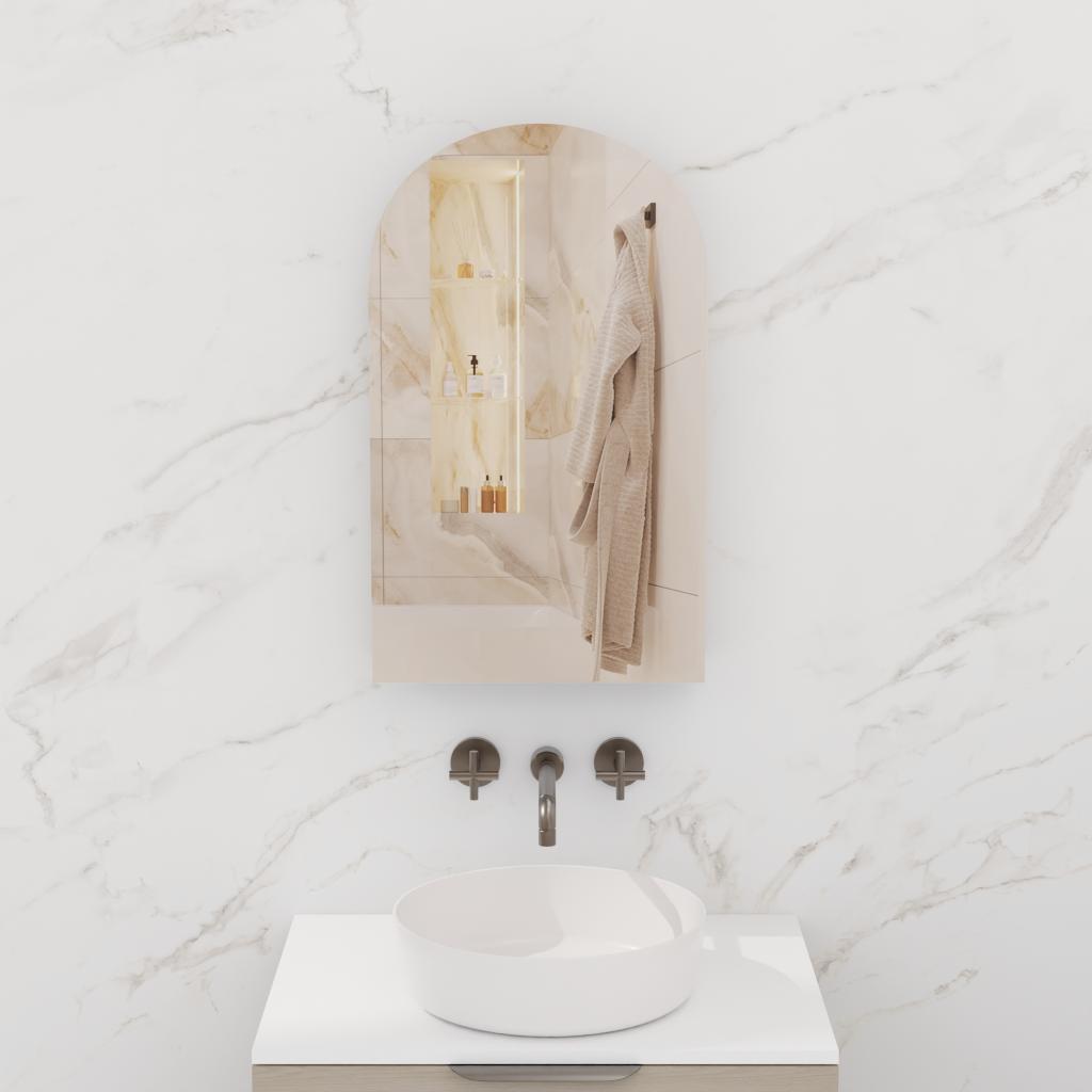 Arka - 600mm Smoked Ash Shaving Cabinet