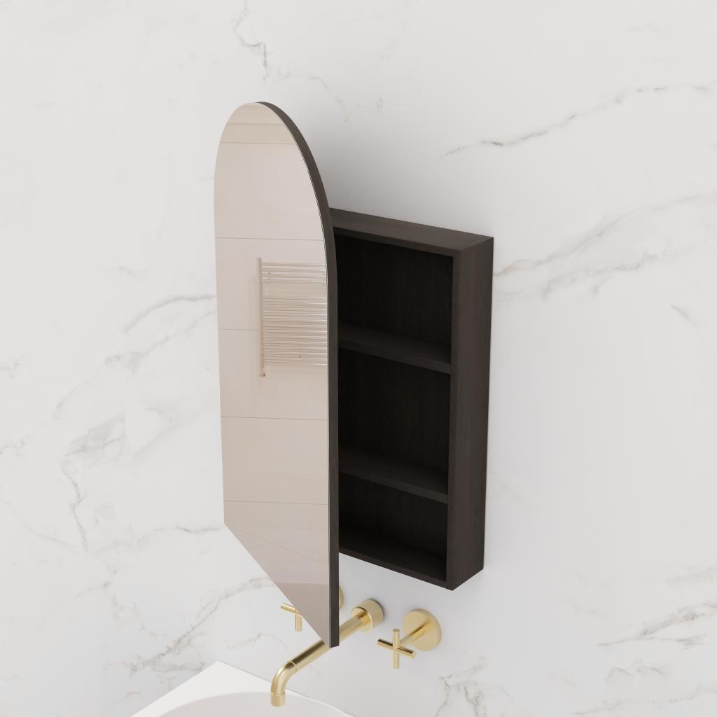 Arka - 600mm Smoked Onyx Shaving Cabinet