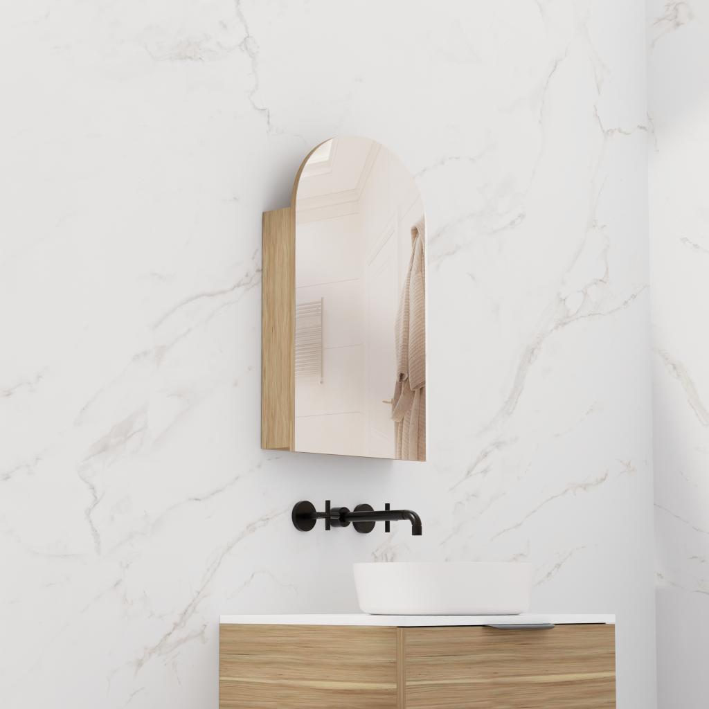 Arka - 600mm Tuscan Oak Shaving Cabinet