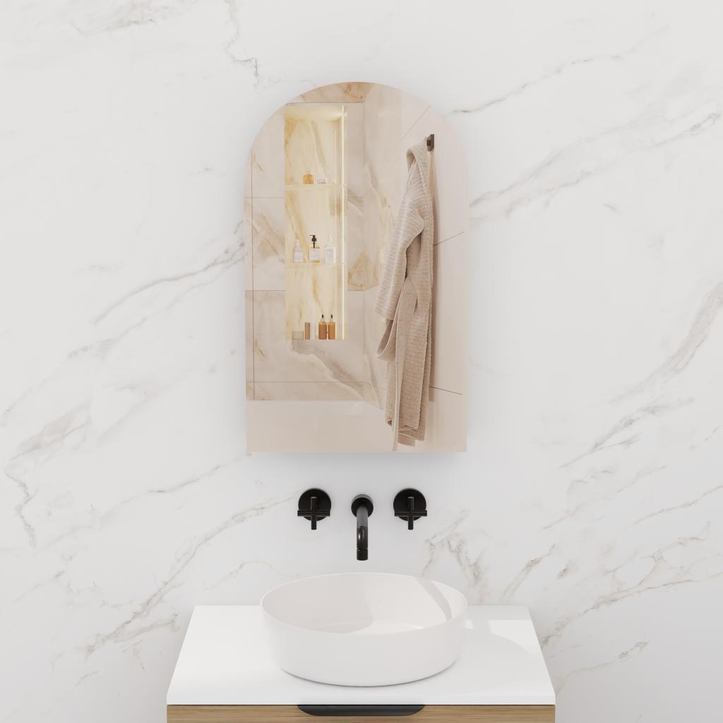 Arka - 600mm Tuscan Oak Shaving Cabinet