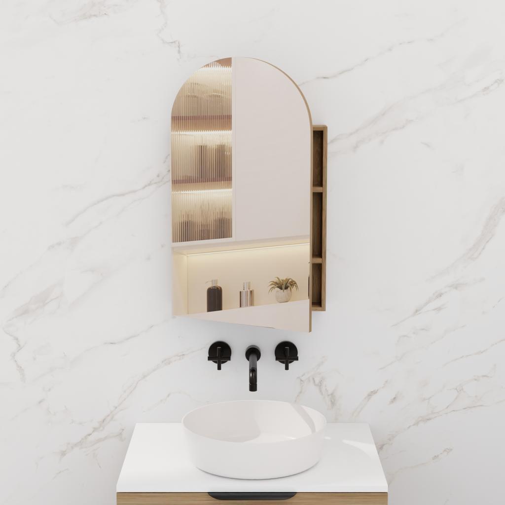 Arka - 600mm Tuscan Oak Shaving Cabinet