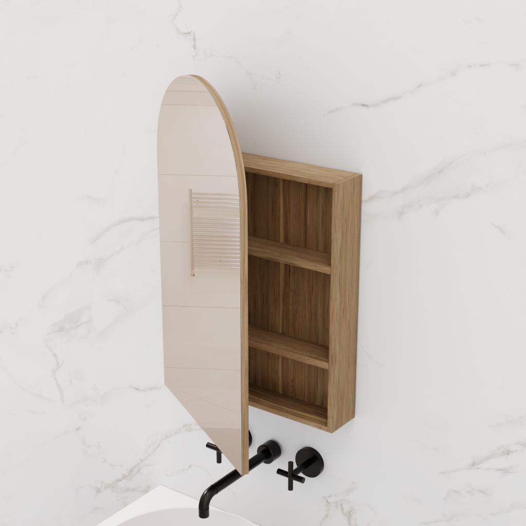 Arka - 600mm Tuscan Oak Shaving Cabinet