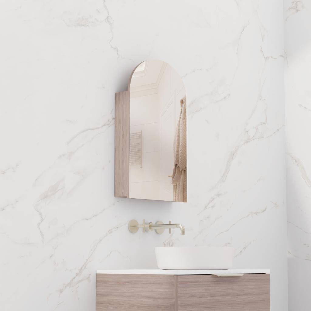 Arka - 600mm Urban Oak Shaving Cabinet