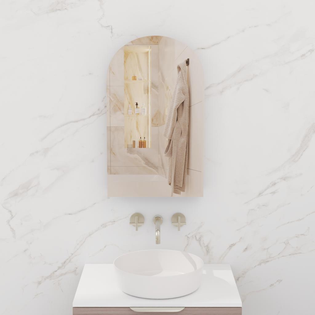 Arka - 600mm Urban Oak Shaving Cabinet