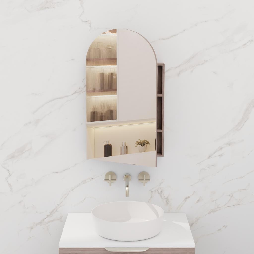 Arka - 600mm Urban Oak Shaving Cabinet