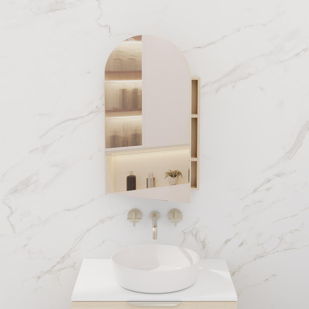 Arka - 600mm Vero Oak Shaving Cabinet