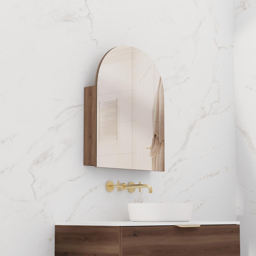 Arka - 800mm Chestnut Shaving Cabinet