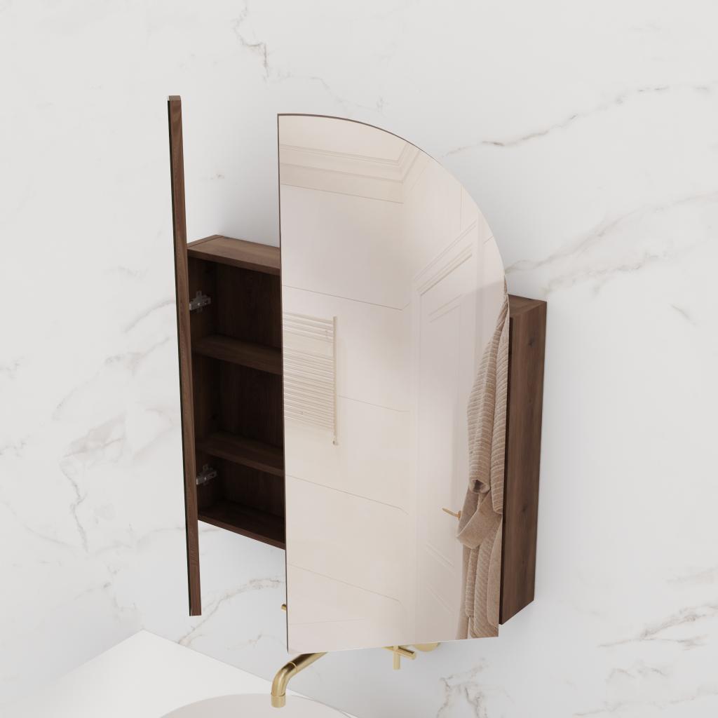 Arka - 800mm Chestnut Shaving Cabinet