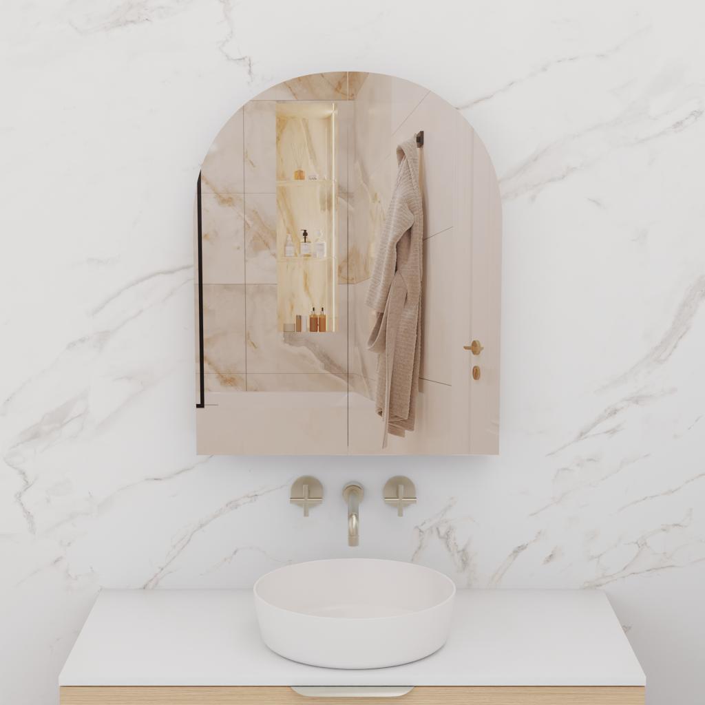 Arka - 800mm Nordic Oak Shaving Cabinet