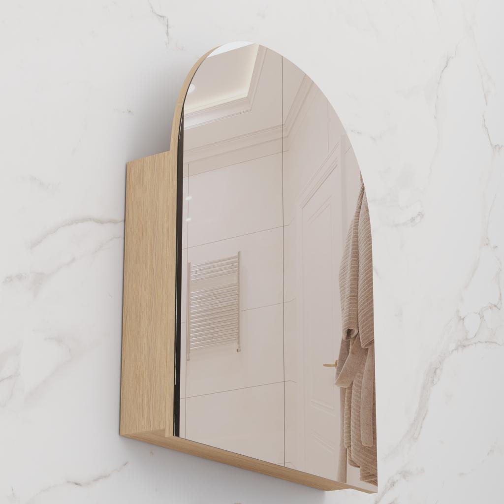 Arka - 800mm Nordic Oak Shaving Cabinet