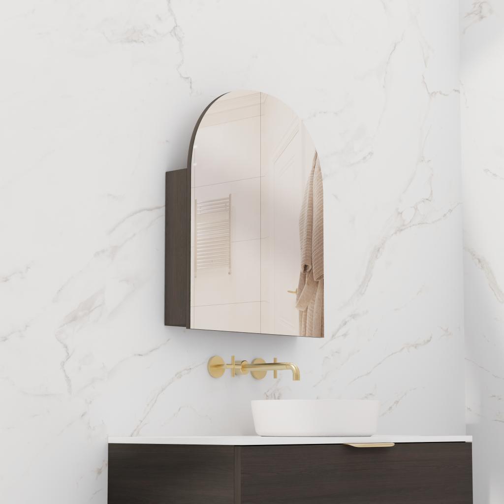 Arka - 800mm Smoked Onyx Shaving Cabinet