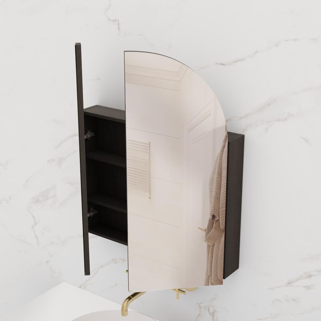 Arka - 800mm Smoked Onyx Shaving Cabinet