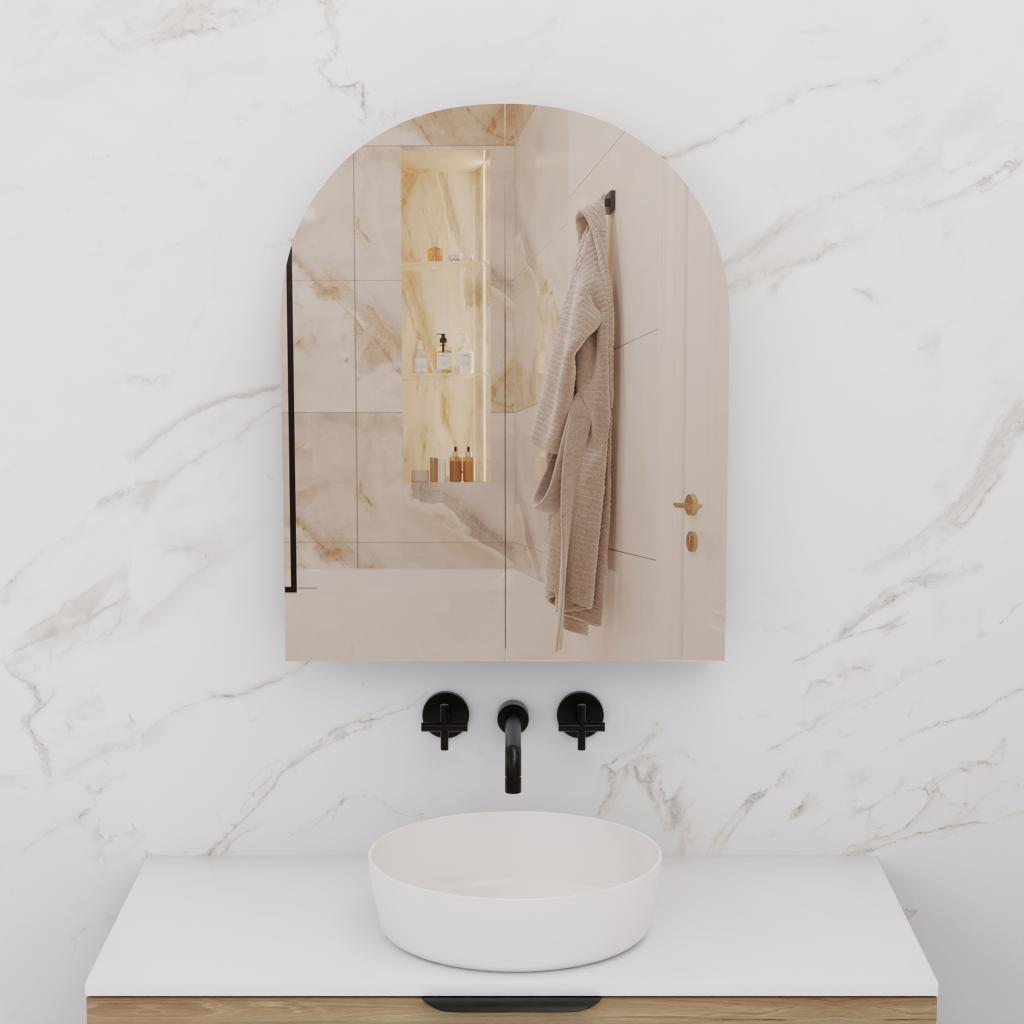 Arka - 800mm Tuscan Oak Shaving Cabinet