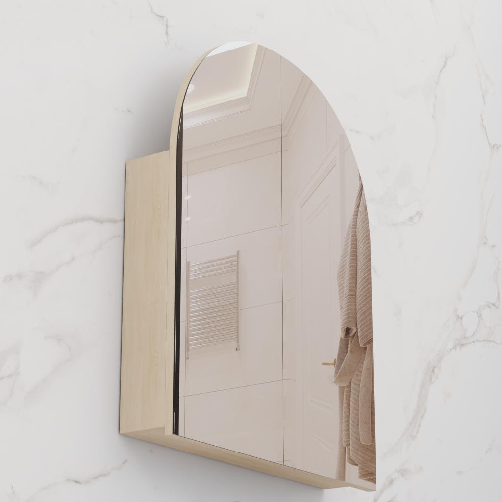 Arka - 800mm Vero Oak Shaving Cabinet