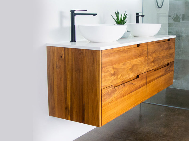 Avila - 1200mm Natural Teak Timber Vanity