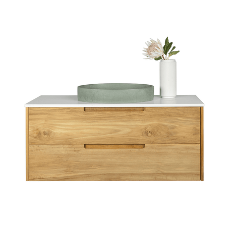 Avila - 600mm Blonde Teak Timber Vanity